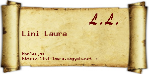 Lini Laura névjegykártya